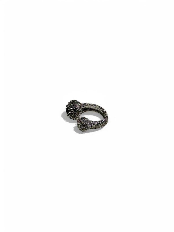 Anillo abierto Plateado de agata - Imagen 2