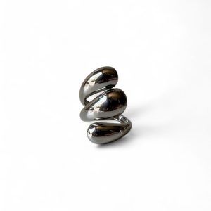 Pulsera Curvas Big Plateada