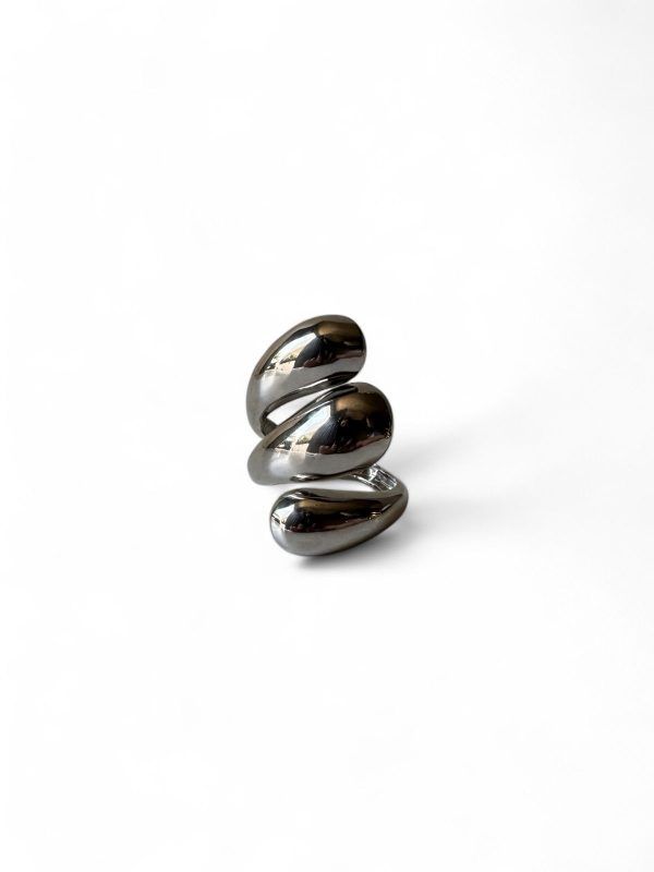 Pulsera Curvas Big Plateada