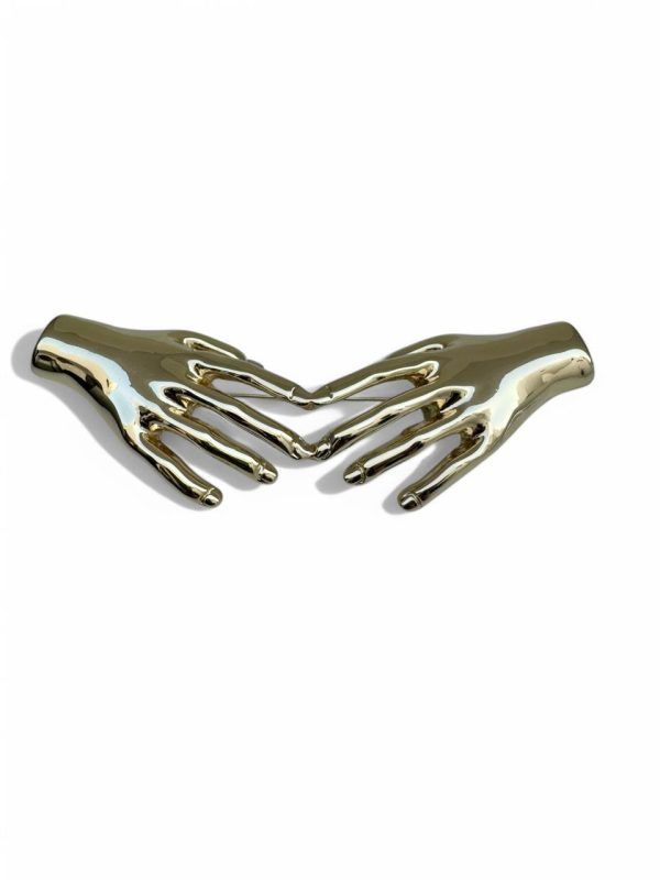 Broche Manos Unidas Dorada