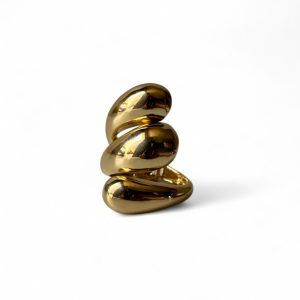 Pulsera Curvas Big Dorada