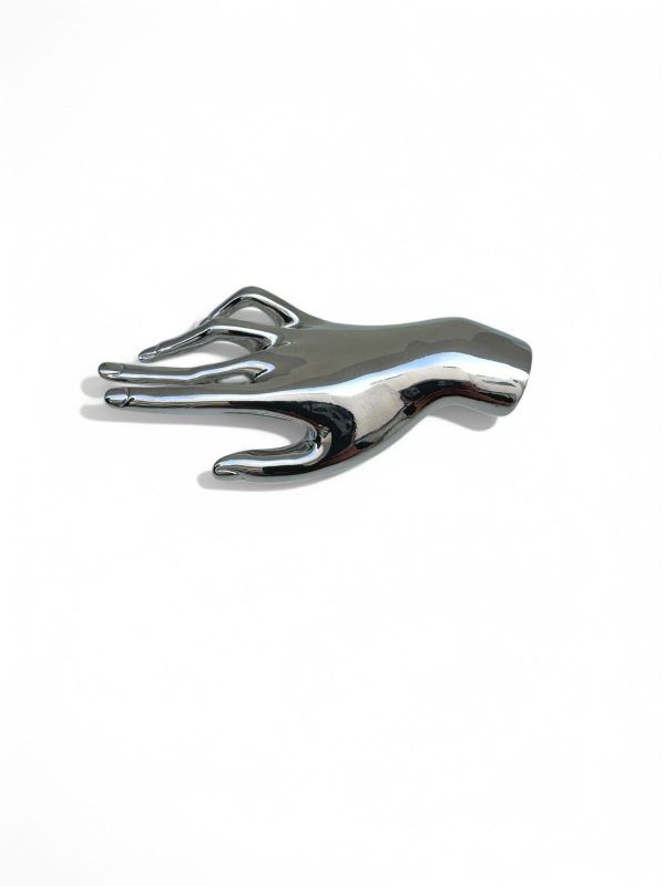 Broche Mano Plateada