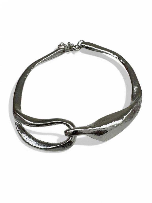 Collar Nudos Plateado