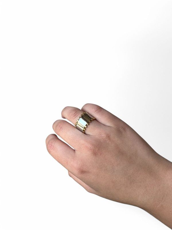 Anillo vintage con cuentas dobles - Imagen 3