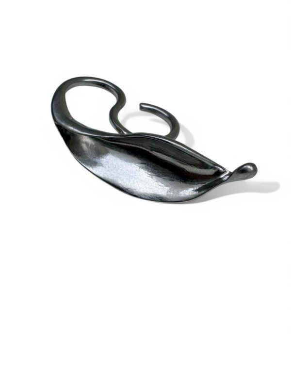 Anillo Hoja Plateado - Imagen 2