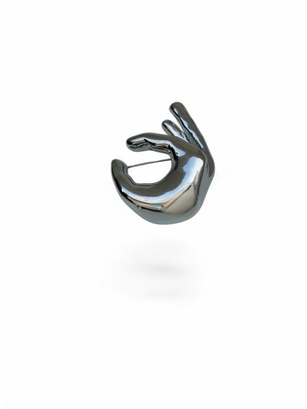 Broche Ok Plateada