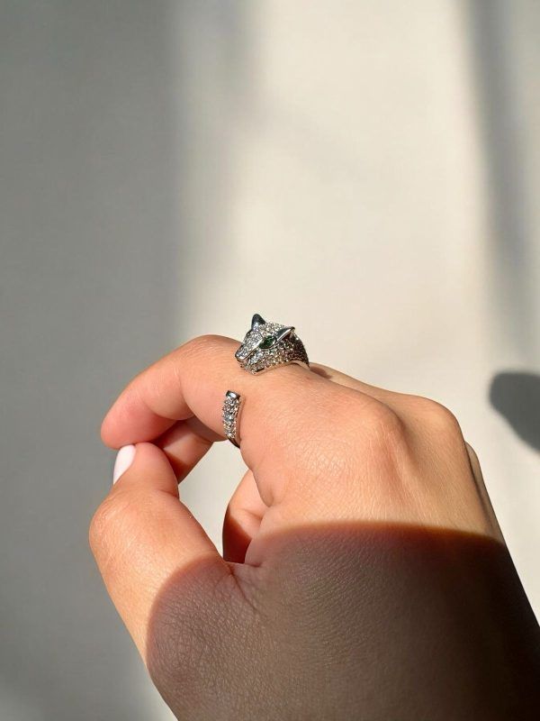 Anillo Pantera Plateado