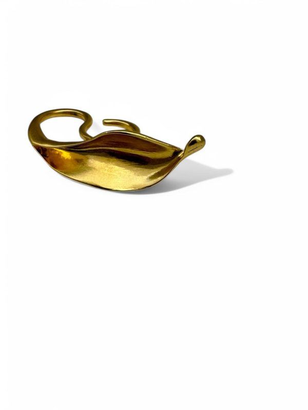 Anillo Hoja Dorado - Imagen 2