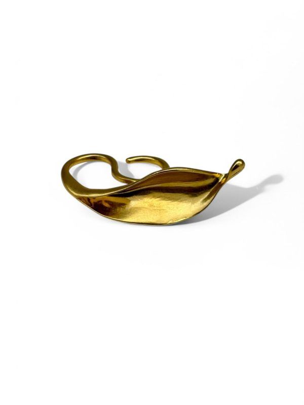 Anillo Hoja Dorado