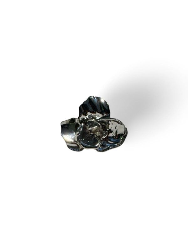 Anillo Flor Plateado