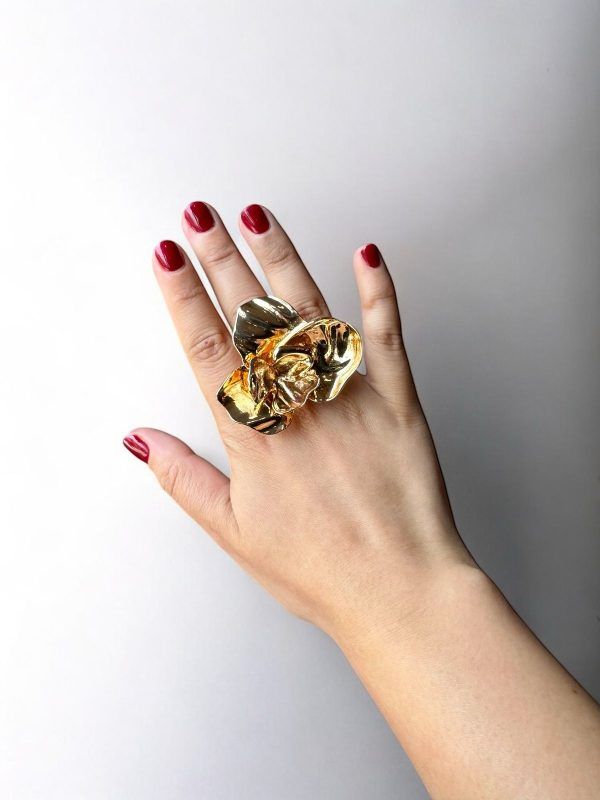 Anillo Flor Dorada - Imagen 4