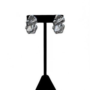 Aretes Irregulares Plateados