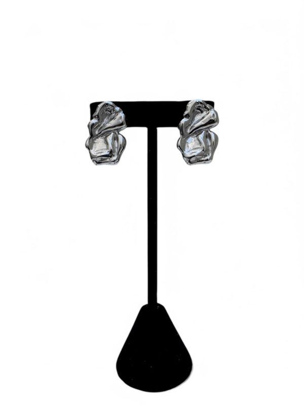 Aretes Irregulares Plateados