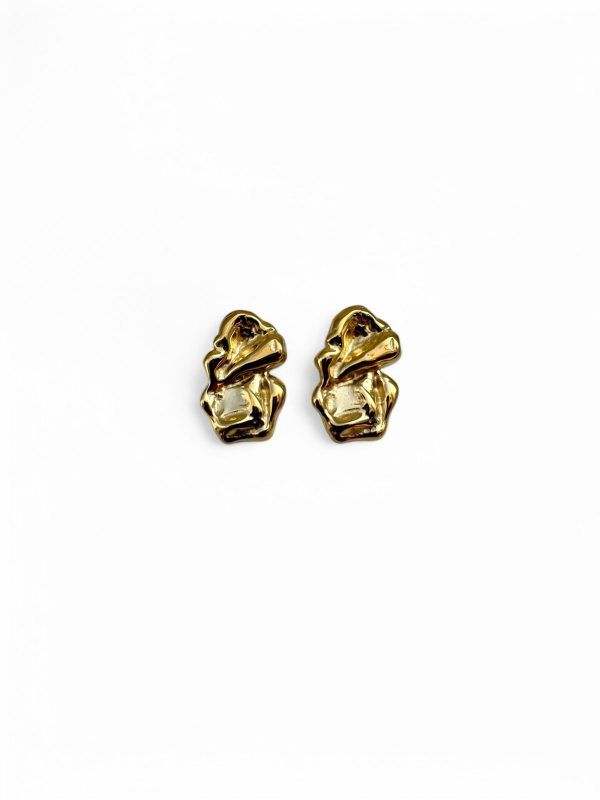 Aretes Irregulares Dorados - Imagen 2