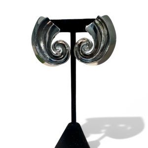 Aretes Caracol Plateado