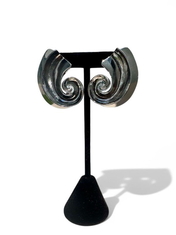 Aretes Caracol Plateado