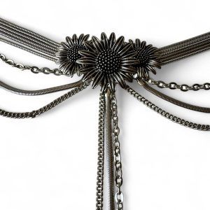 Collar Girasoles Plateado