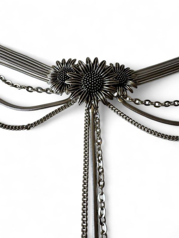 Collar Girasoles Plateado