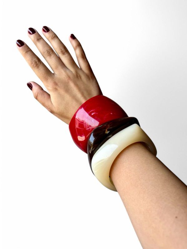 Pulsera Acrilico Cafe - Imagen 2