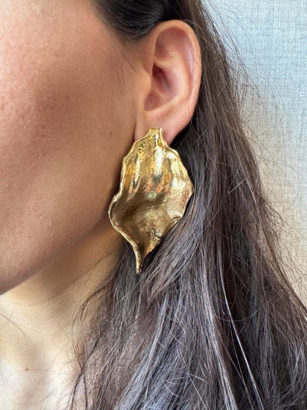 Aretes Romano Dorados - Imagen 2