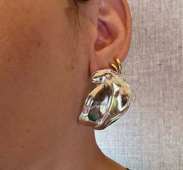 Aretes Gajo Plateados - Imagen 2