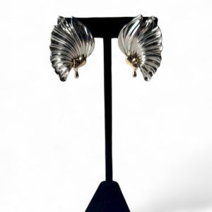 Aretes Abanico con Dorado