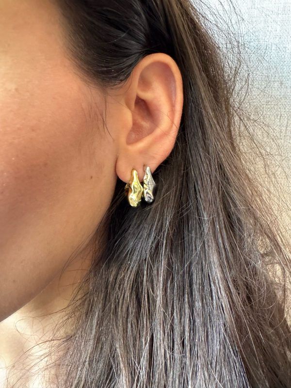 Kit Aretes Dorado y Plateado - Imagen 2