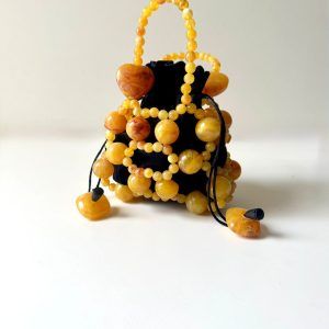 Bolso Amarillo Piedras Naturales