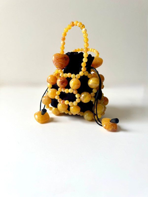 Bolso Amarillo Piedras Naturales